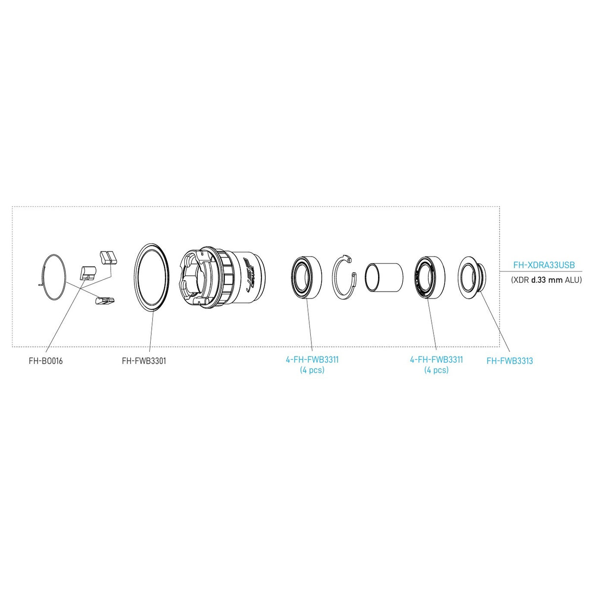 CAMPAGNOLO USB Type SRAM XDR 13V aluminium frihjulskrop