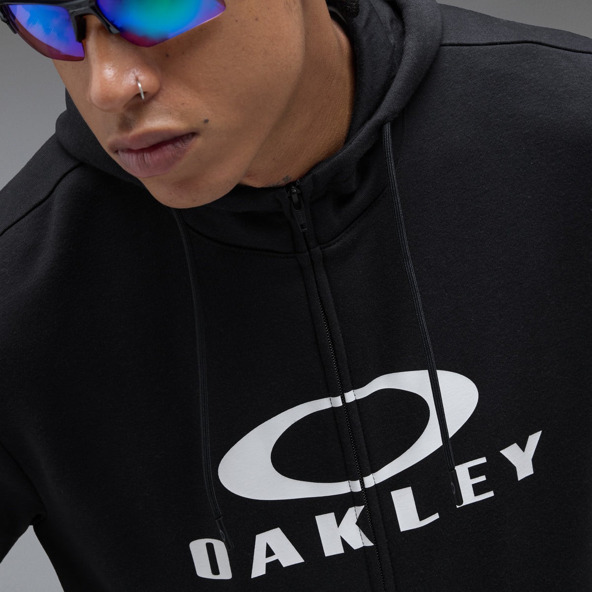 Φούτερ με Κουκούλα OAKLEY BARK FZ 2.0 Μαύρο/Λευκό