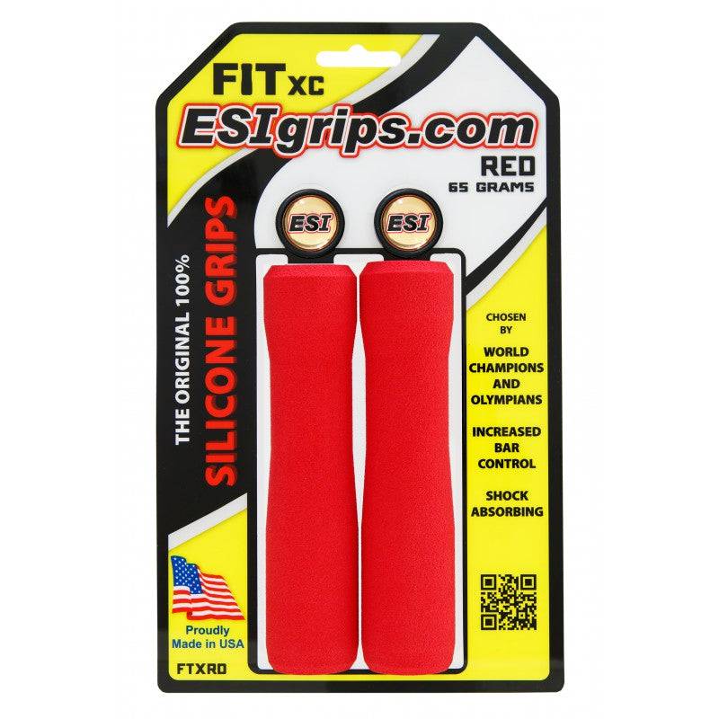 Grips ESI FIT XC (EXTRA CHUNKY/CHUNKY COMBO) 130 mm Rød
