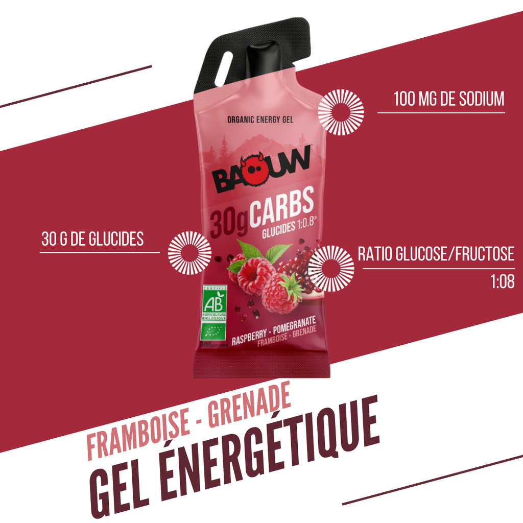BAOUW Raspberry/Pomegranate Energy Gel (44g)
