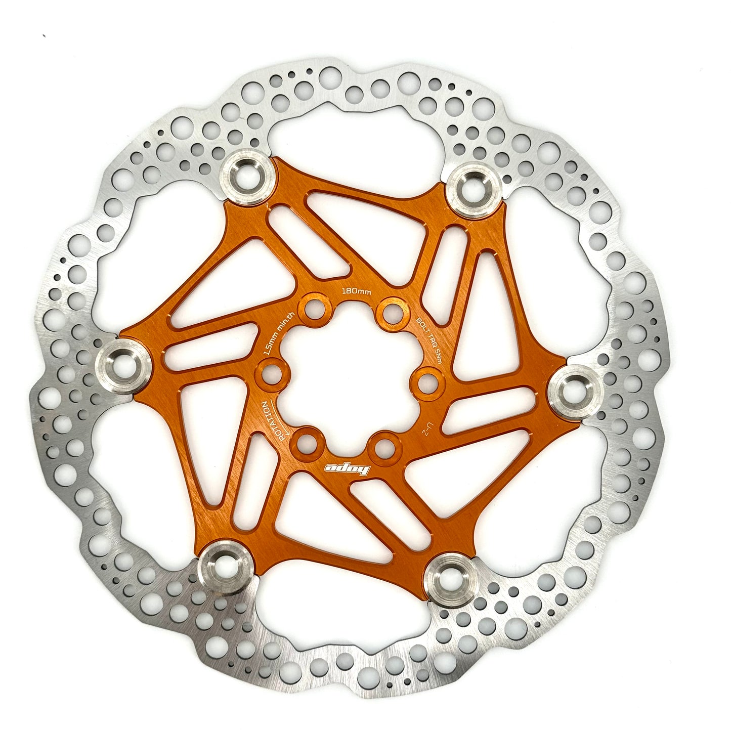 HOPE X2/E4/V4 6-Bolt Floating Disc Orange