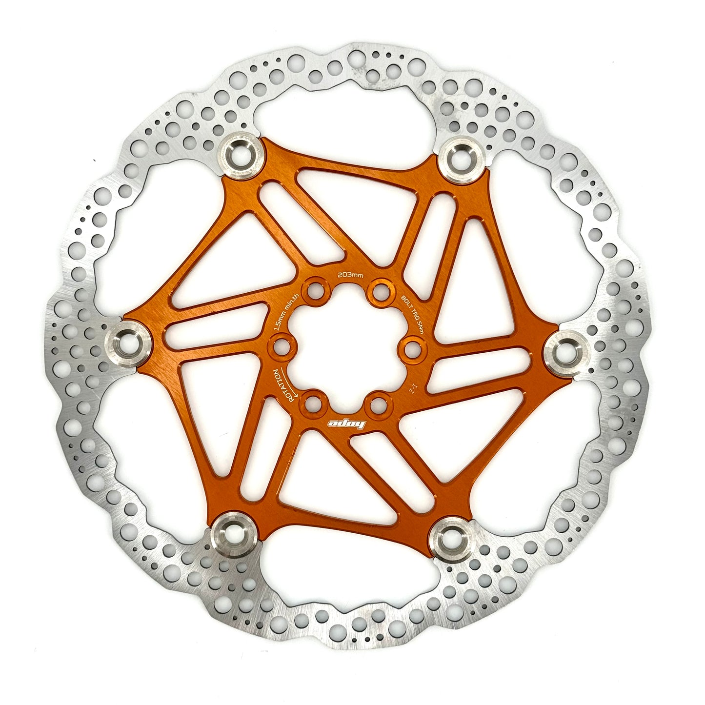 HOPE X2/E4/V4 6-Bolt Floating Disc Orange