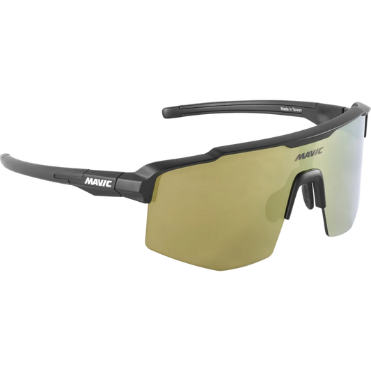 Mavic MVS Shield fietsbril zwart met goudkleurige lens
