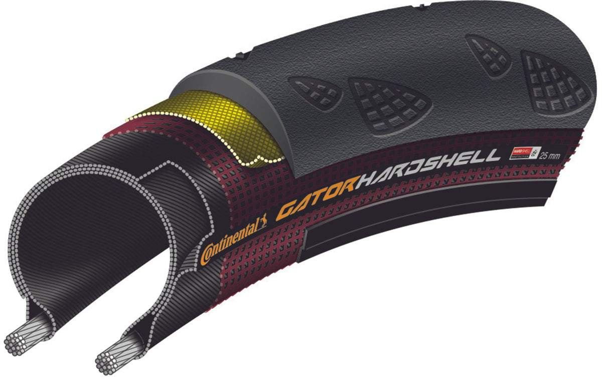 Ελαστικό CONTINENTAL GATOR HARDSHELL 700c TubeType Μαύρο