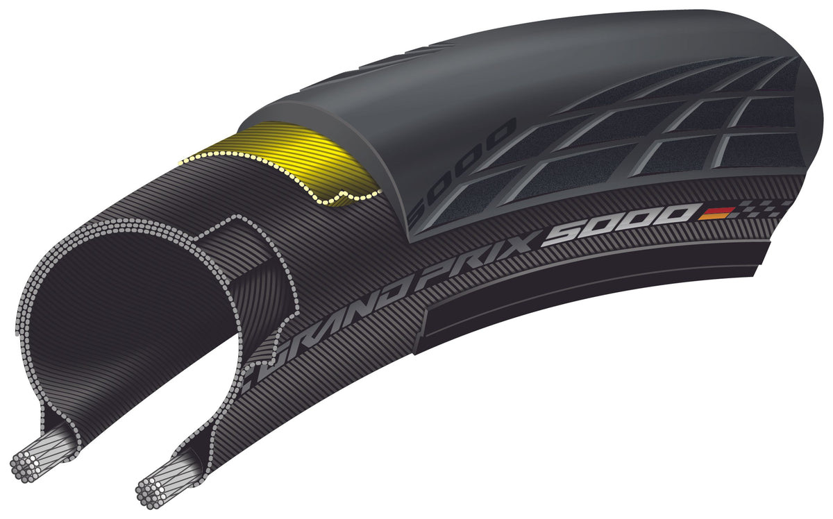 Ελαστικό CONTINENTAL GRAND PRIX 5000 700c TubeType Μαύρο