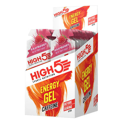 Energetický gel HIGH5 ENERGY GEL Caffeine (40g) Malina