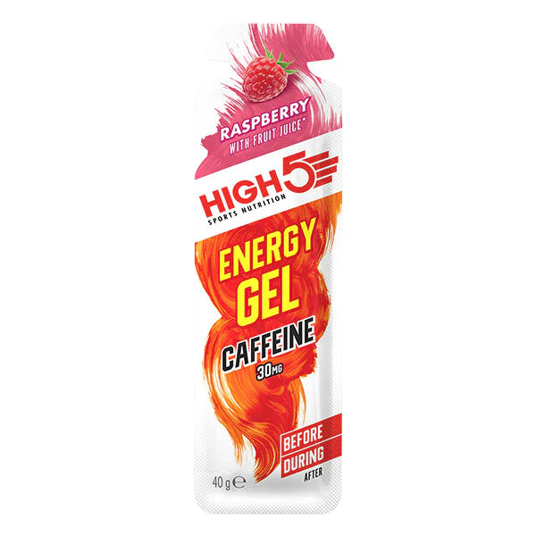 Energetický gel HIGH5 ENERGY GEL Caffeine (40g) Malina