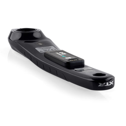 Vänster Shimano XTR M9200-vevarm med INPEAK POWERCRANK-E-effektmätare
