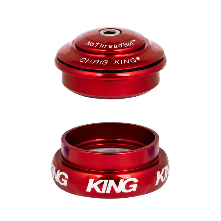 CHRIS KING INSET 8 Semi-Integrated / External Headset 1"1/8-1"1/4 ZS44/EC44 Red