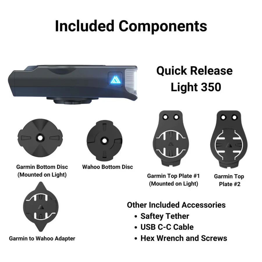 KOM CYCLING QUICK RELEASE LIGHT 350 -etuvalo