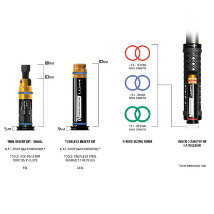 Tubeless Reparatiekit + Multitool S Geïntegreerd Stuur LEZYNE DUAL