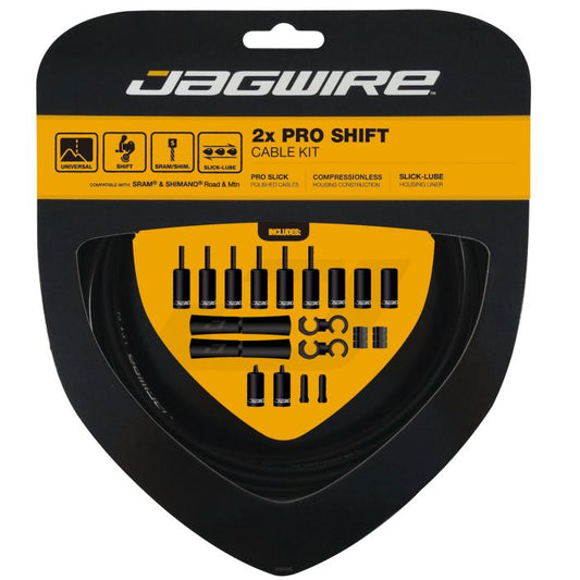 Kabel- og Kabelstrømpesæt til Derailleur JAGWIRE ROAD AND MOUNTAIN PRO Sort