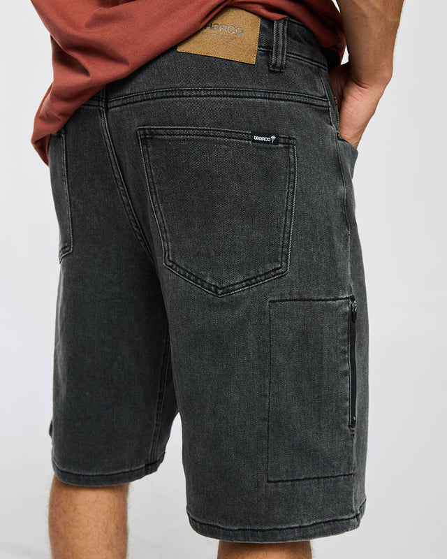 Šortky DHARCO JORT UNISEX COASTAL WASH černé