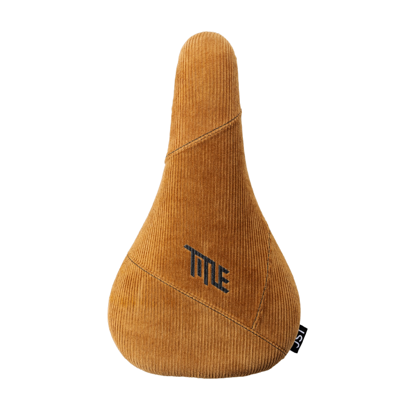 Title JS1 brown Corduroy saddle, top view
