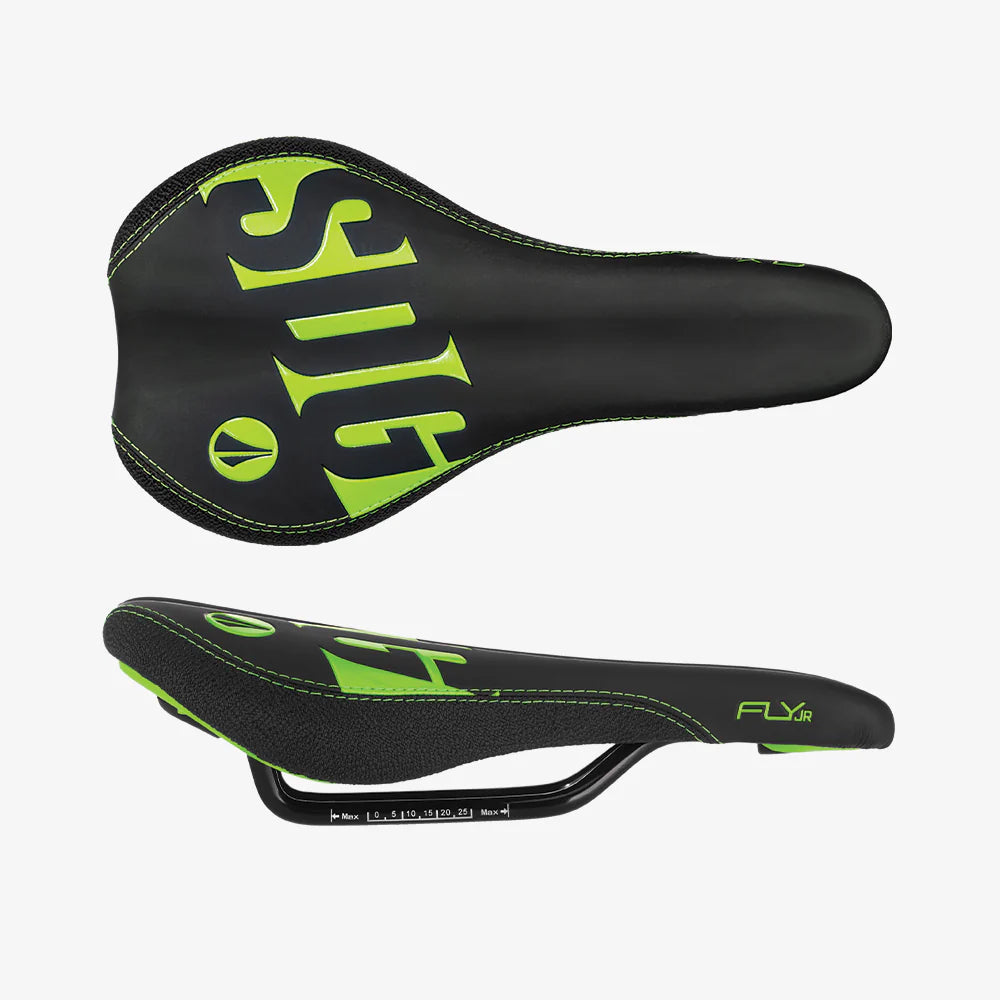 SDG FLY Junior-sadel Svart/Grön
