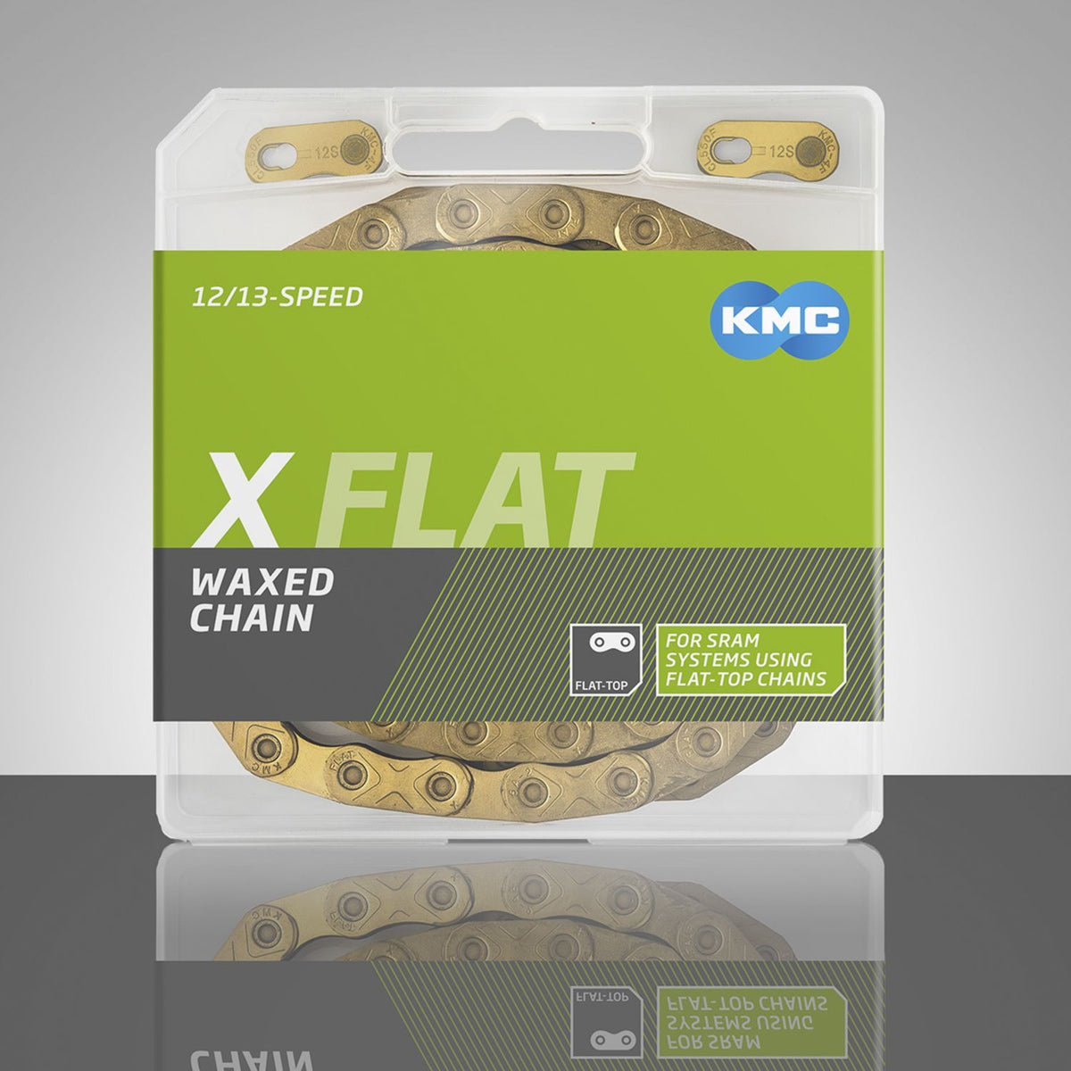 12/13s Chain KMC X FLAT Waxed Ti-N Gold