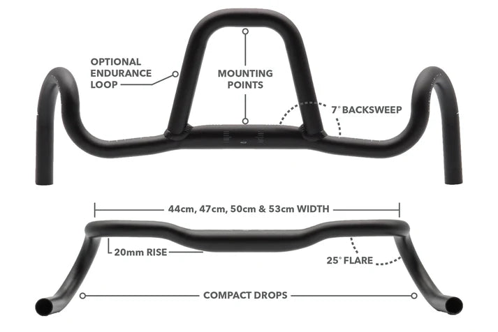 Τιμόνι Gravel REDSHIFT Kitchen Sink + Loop Rise 20mm