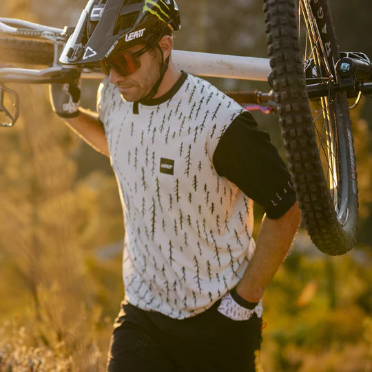 Tröja LEATT MTB TRAIL 3.0 Kortärmad Vit