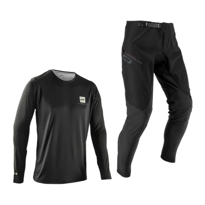 LEATT MTB GRAVITY 1.0 Jersey + Trouser Kit Black