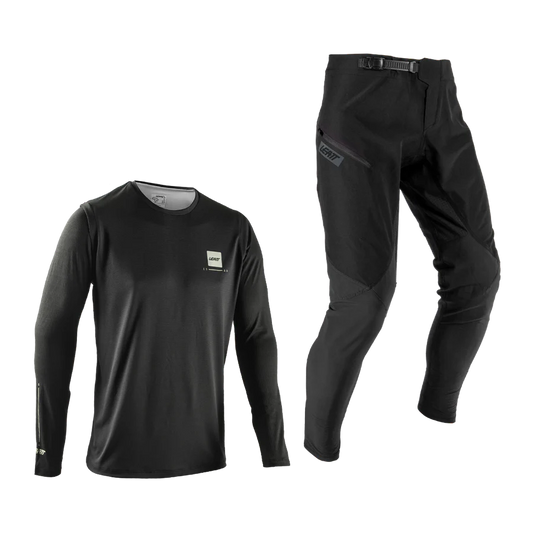 LEATT MTB GRAVITY 1.0 Jersey + Trouser Kit Black