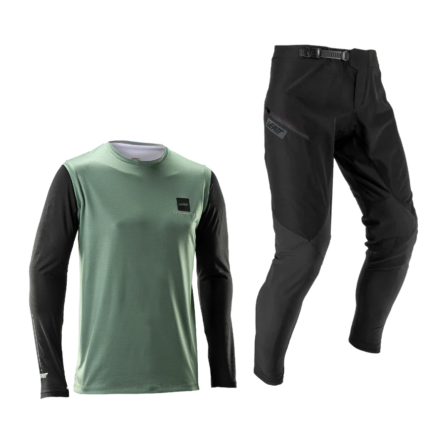 Kit Dres + Kalhoty LEATT MTB GRAVITY 1.0 Černá/Zelená