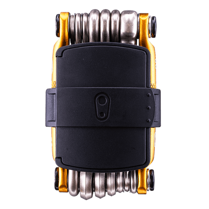 Zelta krāsas CRANKBROTHERS MULTI-20 daudzfunkciju instruments — glabāšanas kārbiņa