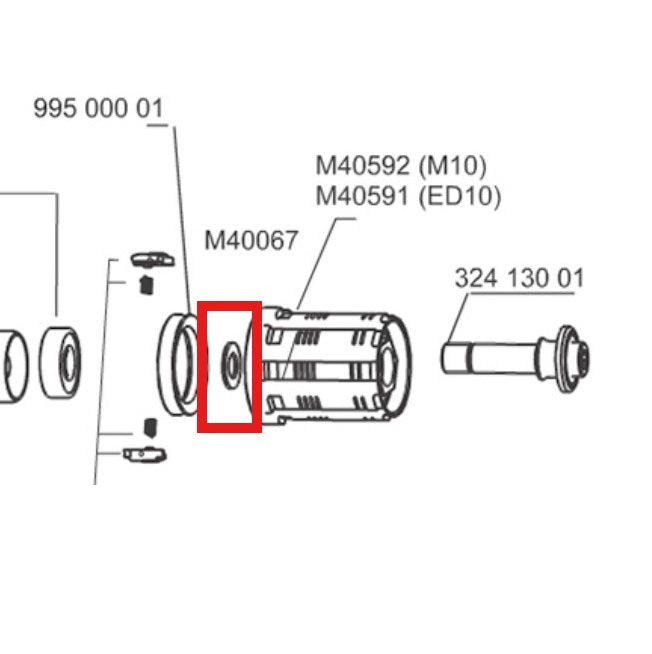 Interne Afstandshouder MAVIC voor Vrijlooplichaam FTS-L/FTS-X