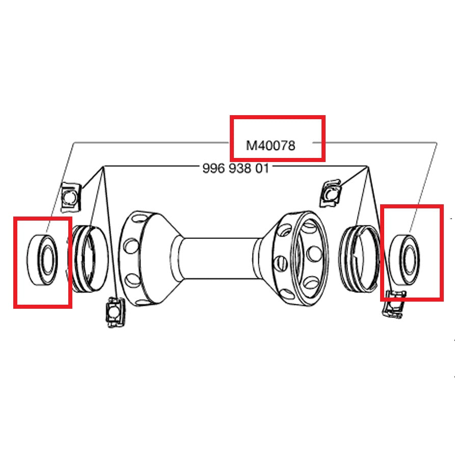 Sats 2 Lager Framhjulsnav MAVIC 6901 12x24x6mm