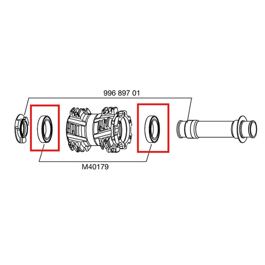 Κιτ 2 Ρουλεμάν Εμπρός Πλήμνη MAVIC Άξονας 20mm 25x37x7mm (6805)