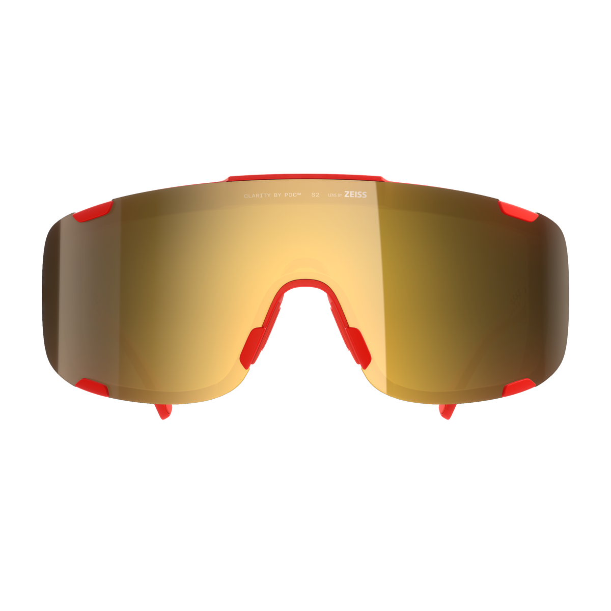 POC DEVOUR MID Glasses Red Clarity Road Partly Sunny Gold Lens