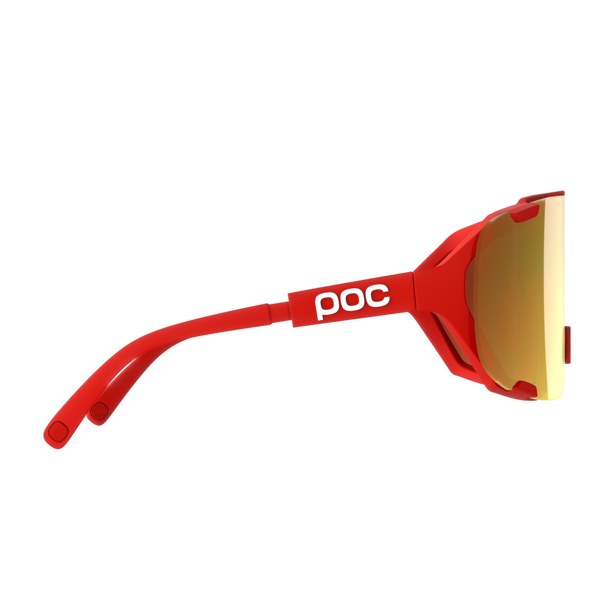 POC DEVOUR MID Glasses Red Clarity Road Partly Sunny Gold Lens