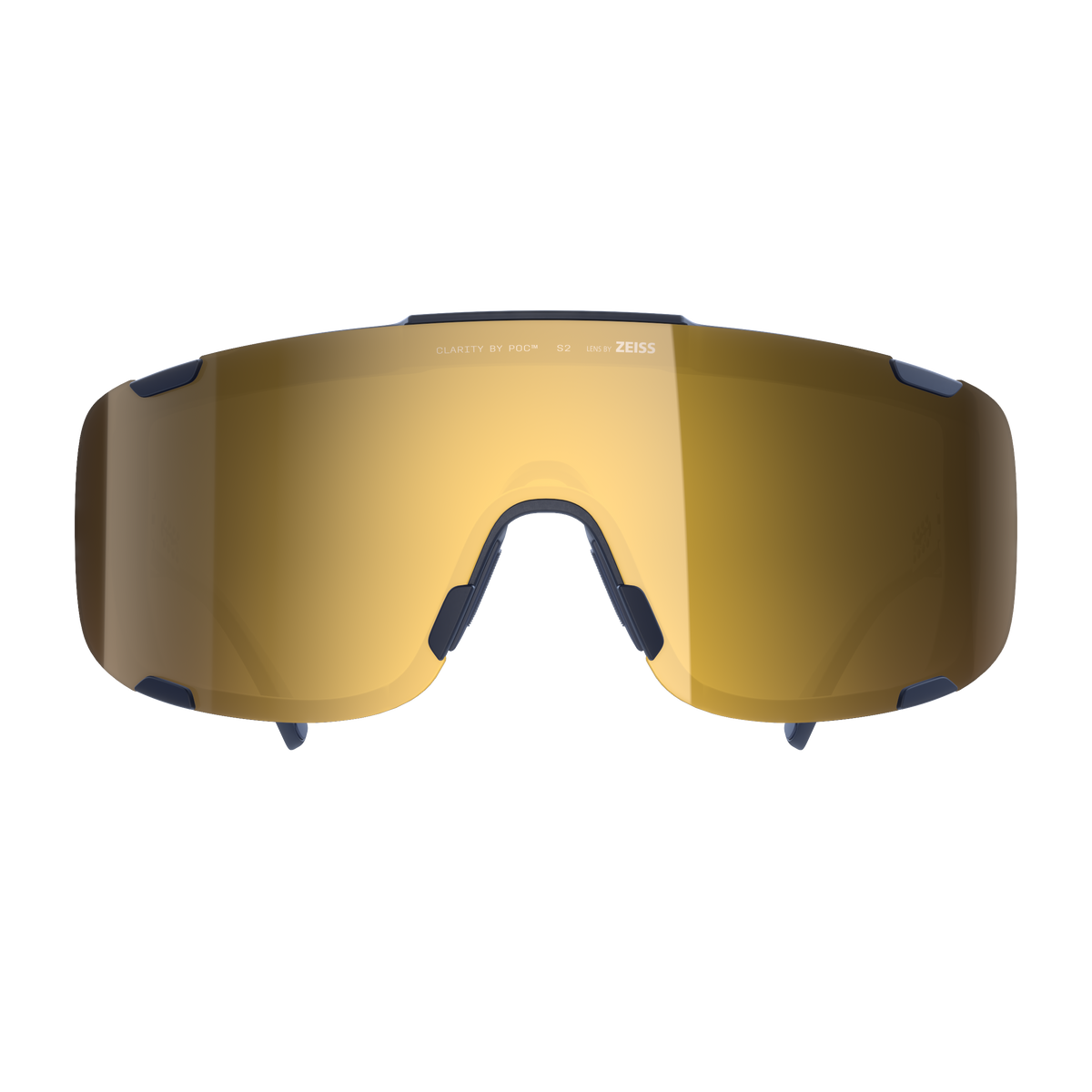 POC DEVOUR MID Glasses Navy Clarity Road Lens Partly Sunny Gold