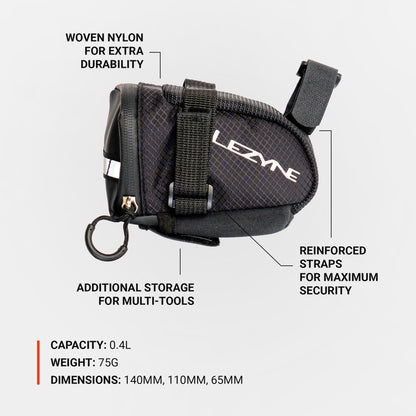 LEZYNE Caddy Black Saddle Bag
