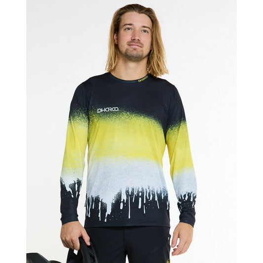 Trøje DHARCO RACE ACID RAIN Lange Ærmer Sort/Gul