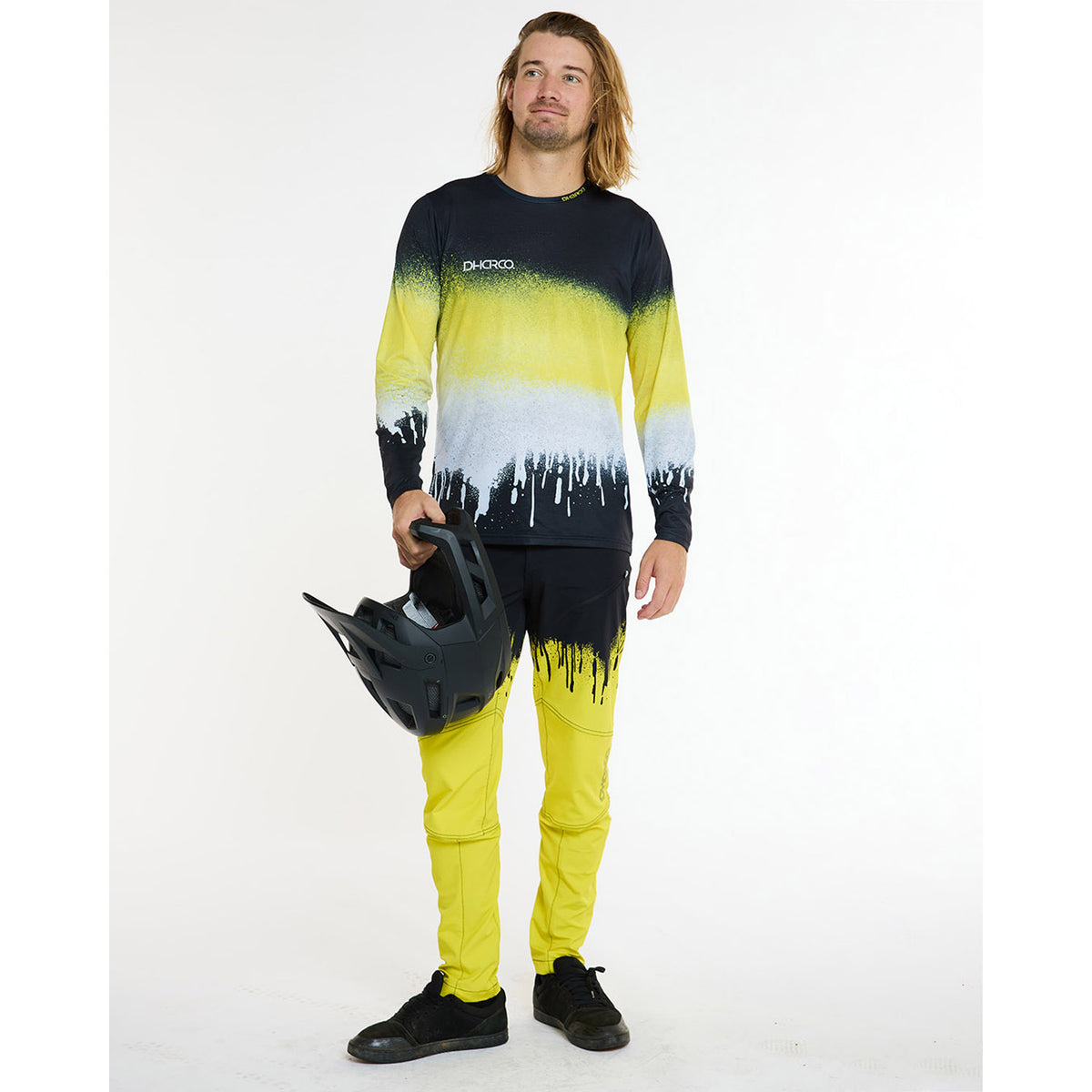 DHARCO RACE ACID RAIN Long Sleeve Jersey Black/Yellow