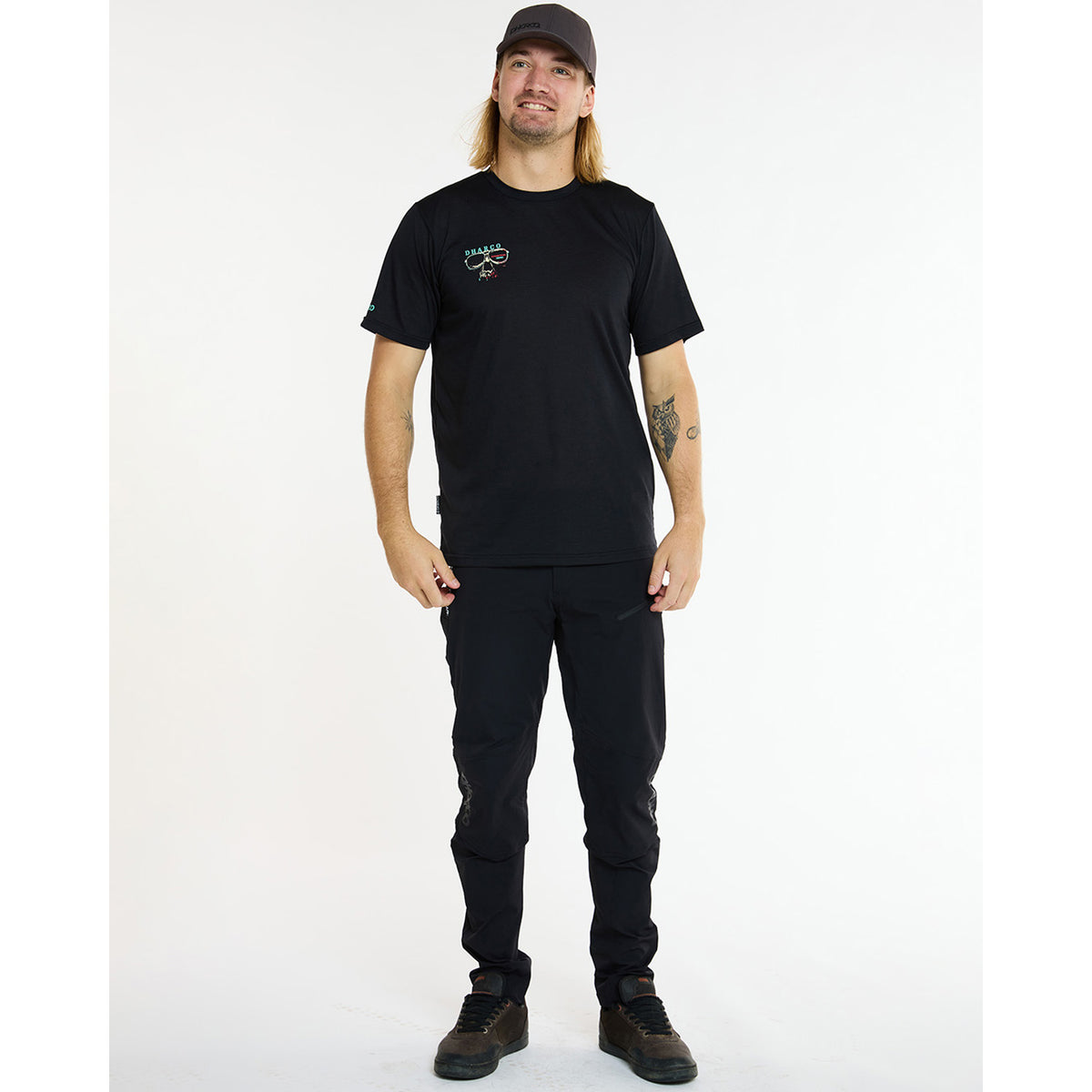 Trøje DHARCO TECH TEE EDDIE Korte Ærmer Sort