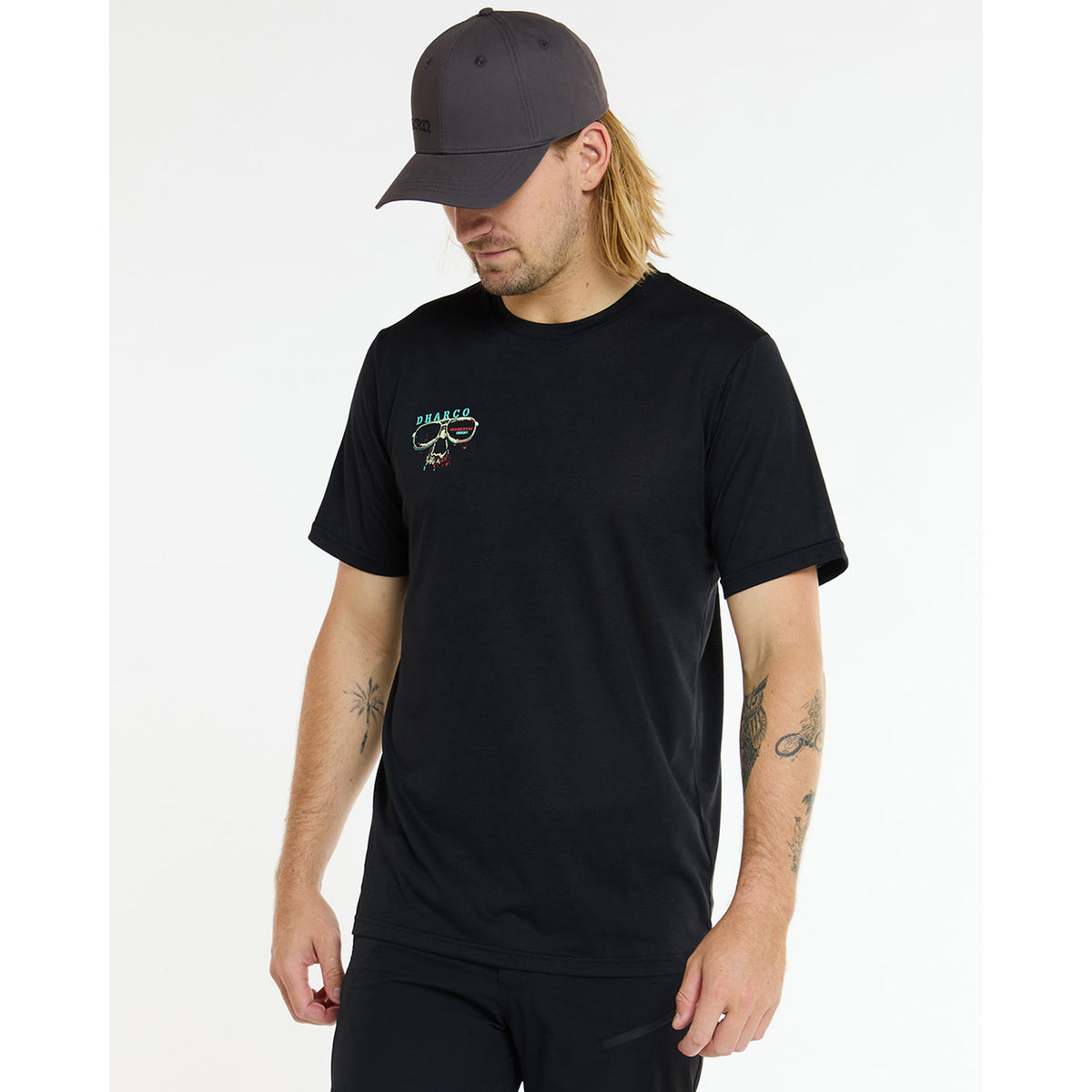 Trøje DHARCO TECH TEE EDDIE Korte Ærmer Sort