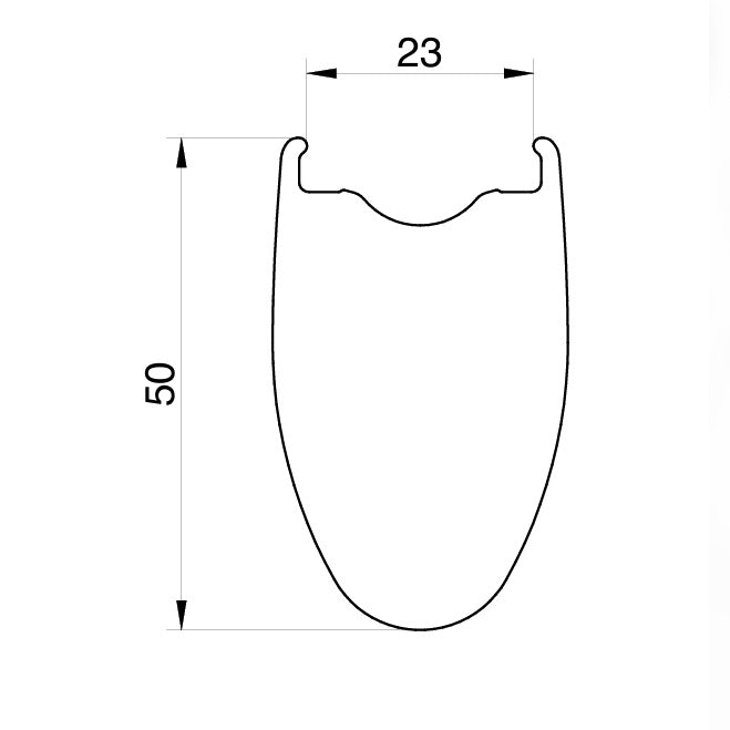 Par hjul MICHE KLEOS 50 Tubeless Ready (Center Lock)