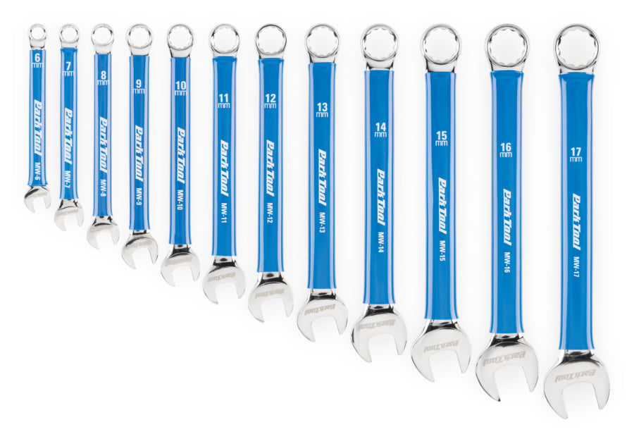 Park Tool MW combination spanners, complete set contents