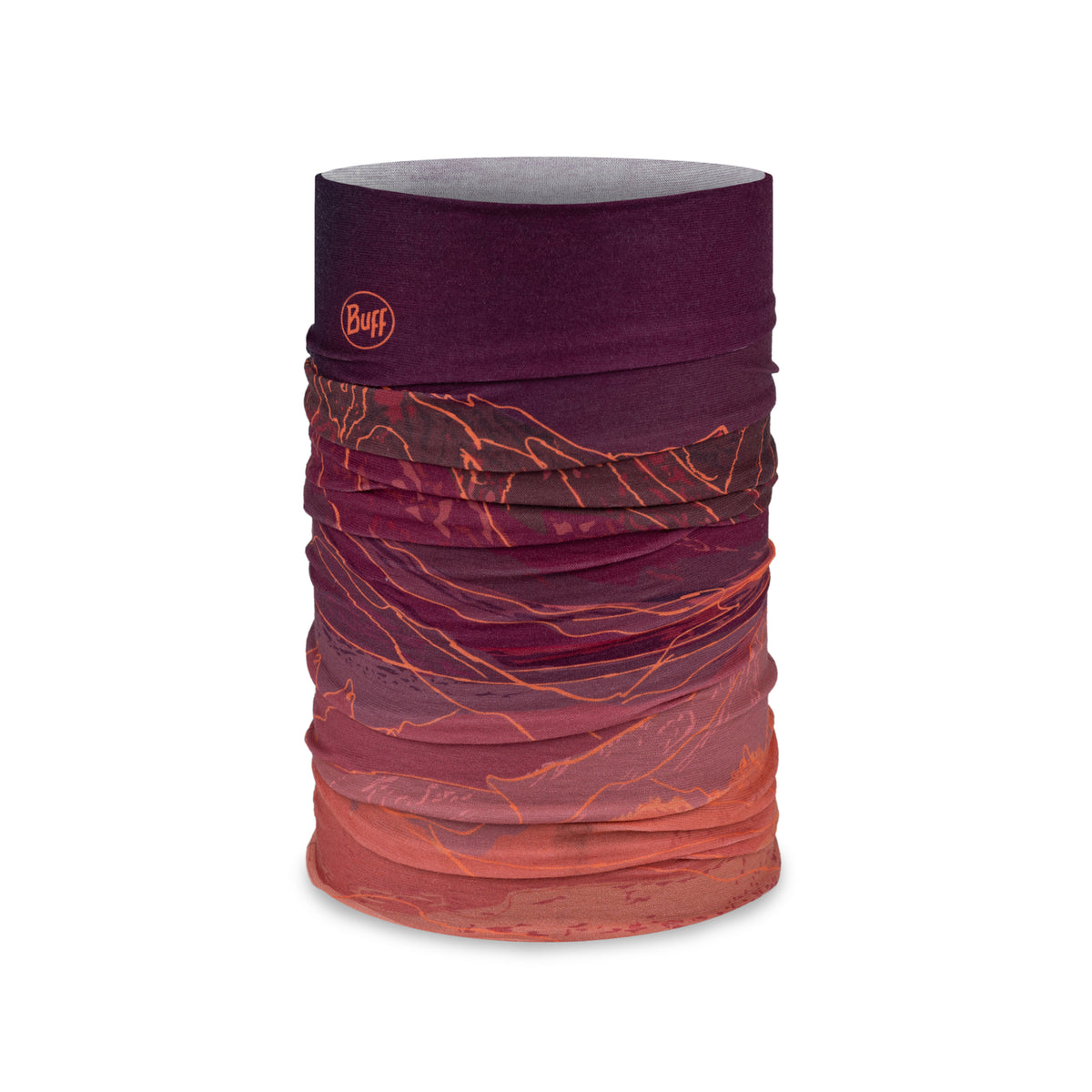BUFF ORIGINAL ECOSTRETCH Unal Bordeaux/Orange Neck Gaiter