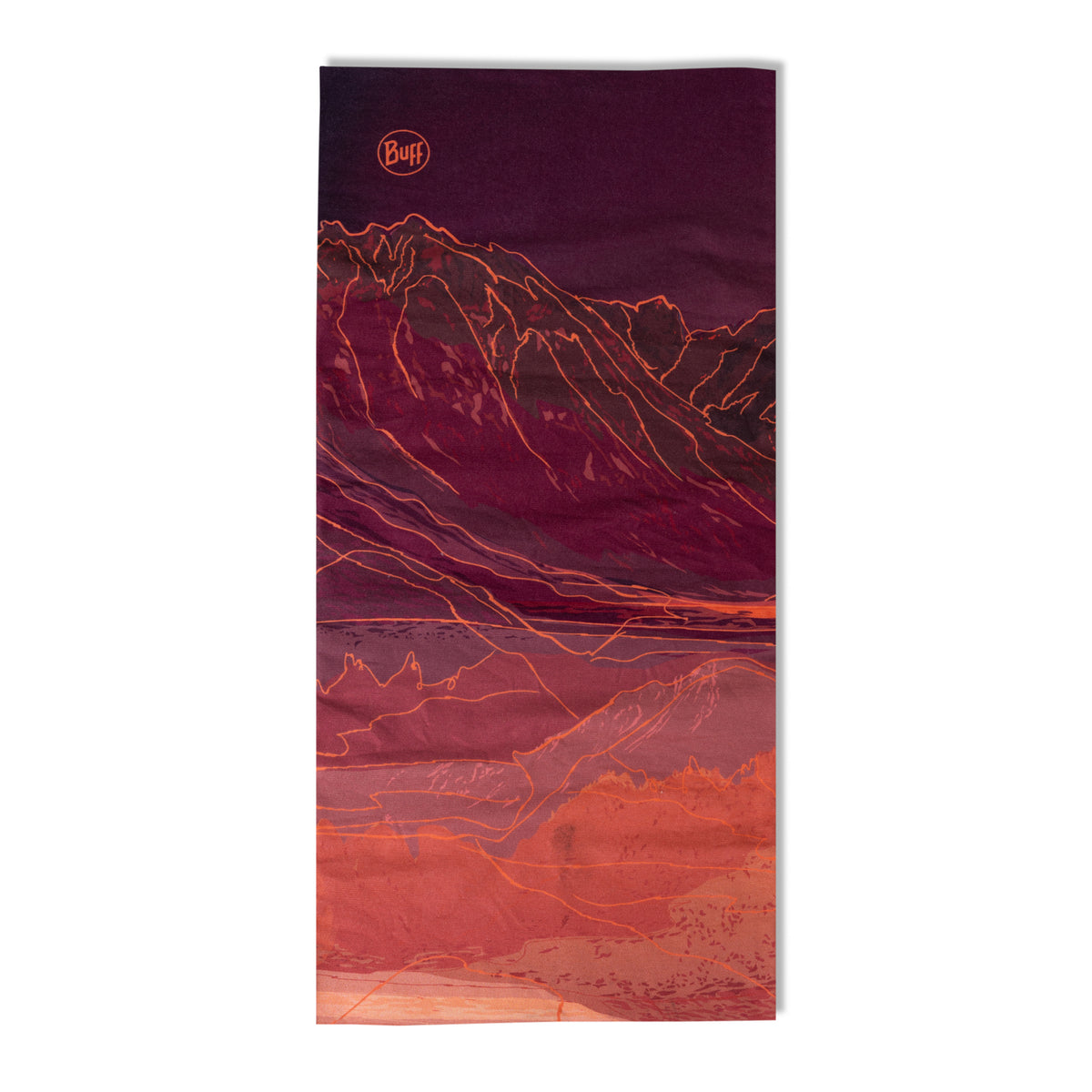 BUFF ORIGINAL ECOSTRETCH Unal Bordeaux/Orange Neck Gaiter