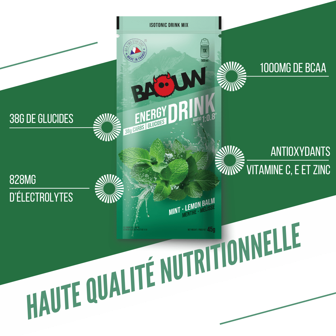 Ενεργειακό Ρόφημα BAOUW ISOTONIC (45g) Μέντα/Μελισσόχορτο
