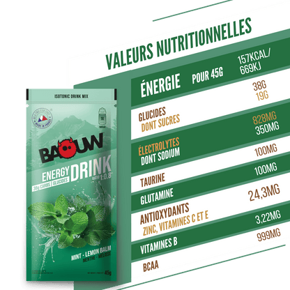 Energetska pijača BAOUW ISOTONIC (45g) Meta/Melisa