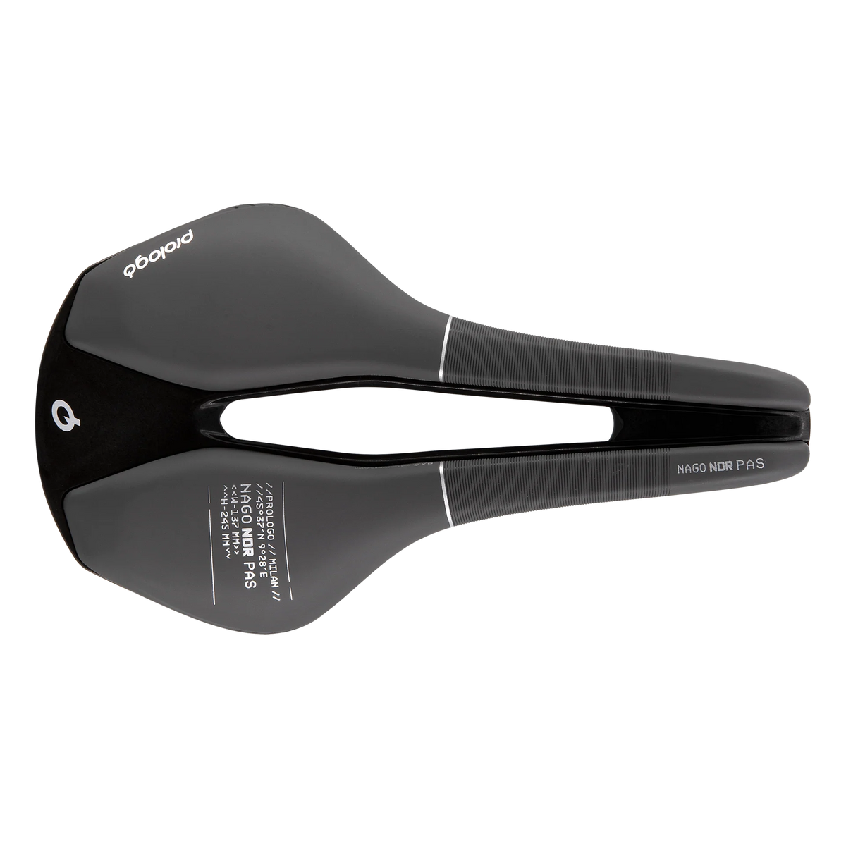 Sadel PROLOGO NAGO NDR PAS 137mm Skenor Nack Svart