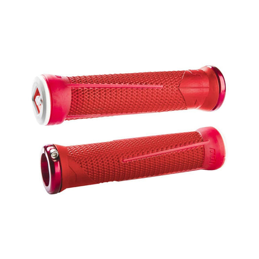 Grips ODI AARON GWIN Lock-On 135 mm Κόκκινο