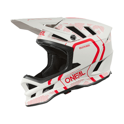 MTB čelada O'NEAL BLADE POLYACRYLITE STRIKE Bela/Rdeča