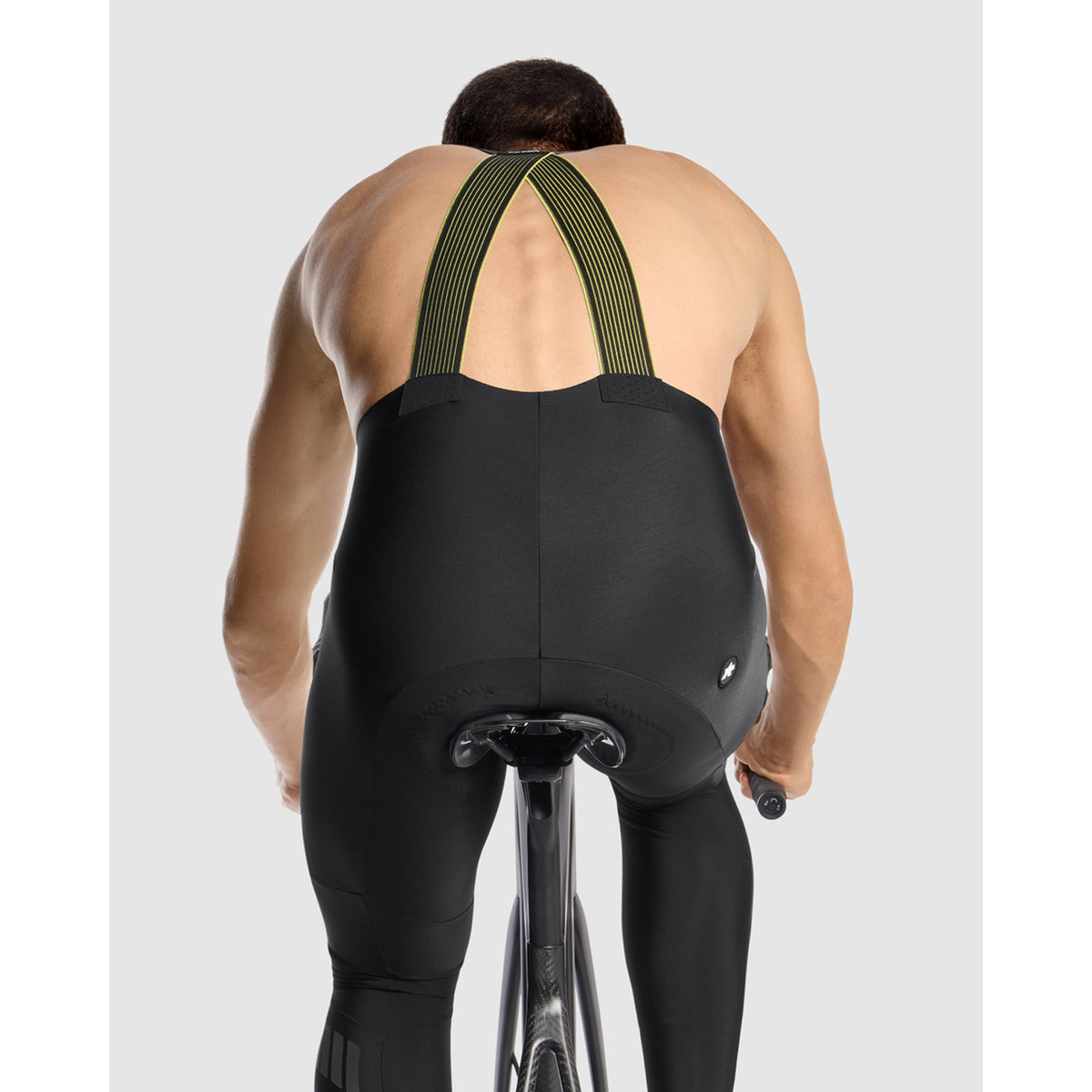 Langt cuissard med seler ASSOS EQUIPE RS SPRING FALL S11 Sort