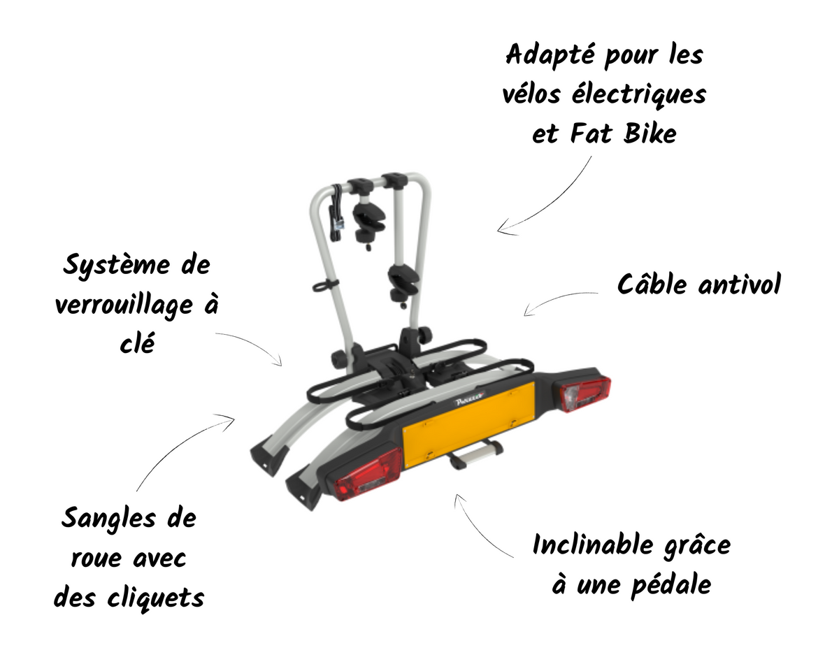 PERUZZO ATLANTIS 2 Electric Bikes Towbar Bike Rack