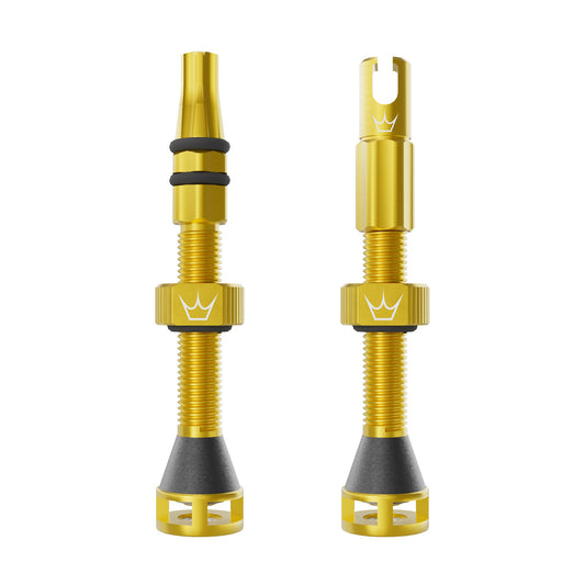 Tubeless Ventielen PEATY'S HOLESHOT FAST FLOW 60mm (x2) Goud