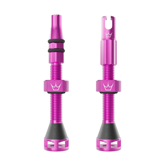 PEATY'S HOLESHOT FAST FLOW Tubeless Valves 60mm (x2) Pink